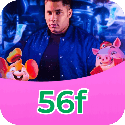 Interface do aplicativo 56f mostrando jogos disponíveis no iOS e Android