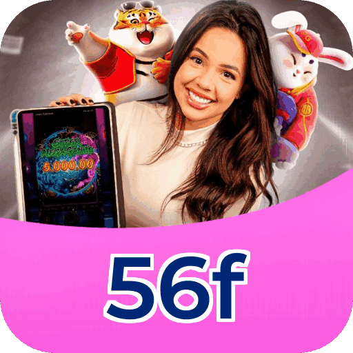 Plataforma 56f mostrando interface moderna, jogos certificados e recursos de segurança licenciados